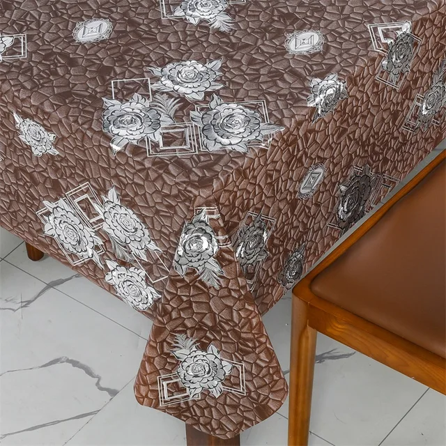 Boen High Quality Eco-Friendly Embossed PVC Tablecloth Printed Table Cloth Roll for Home and Party Use