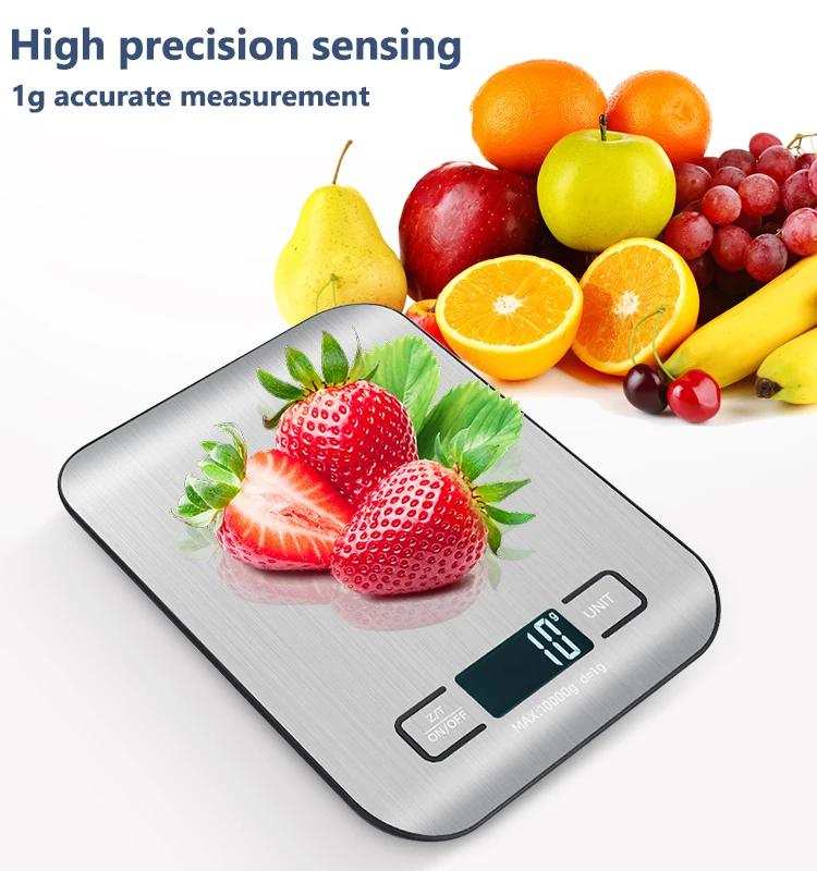 Bascula Cocina Custom Multifunction Food Scale 5 Kg Stainless Steel ...