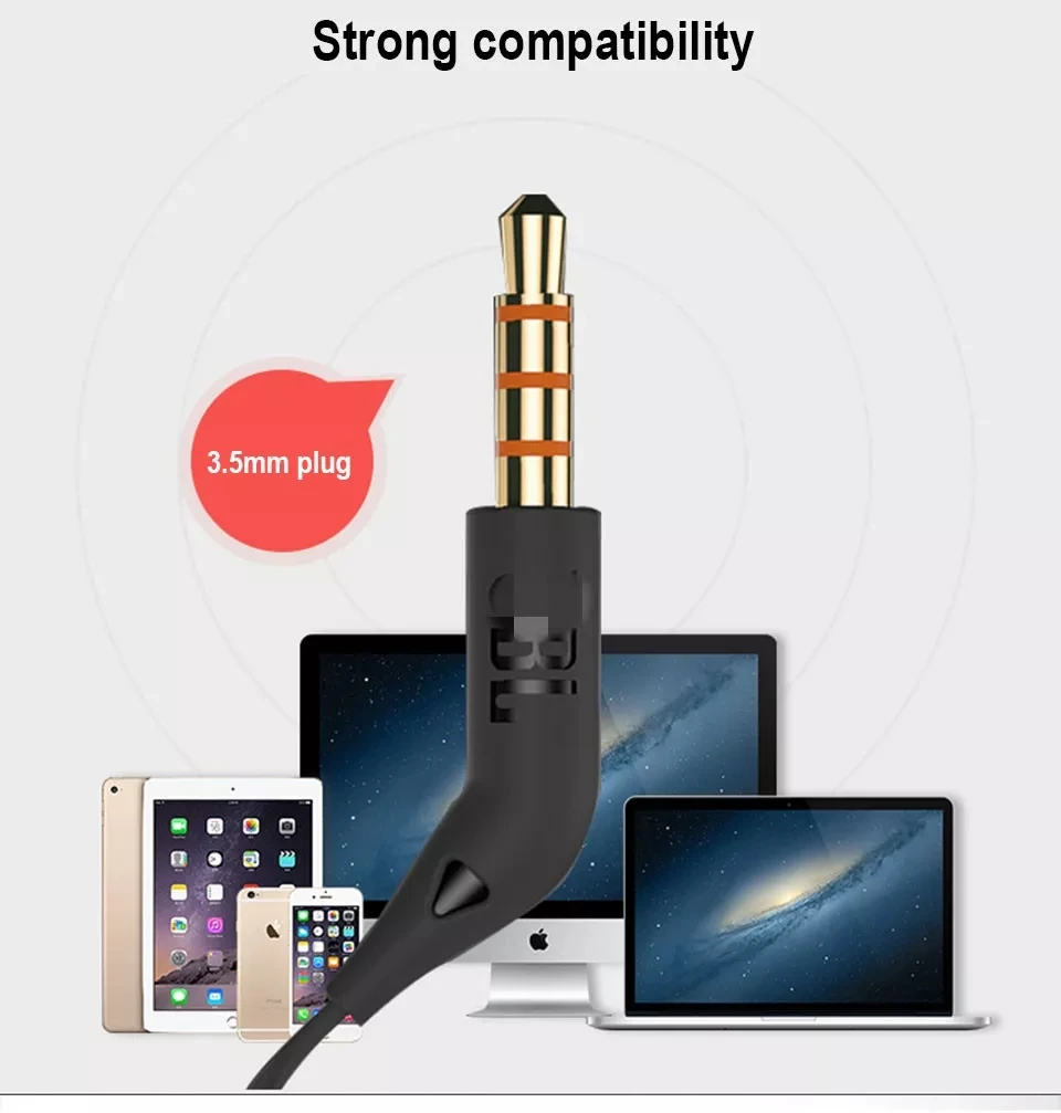 T110 In-ear Gaming Headset K Song Wire-controlled Earphone Deep Bass Sports Earplugs With Mic
