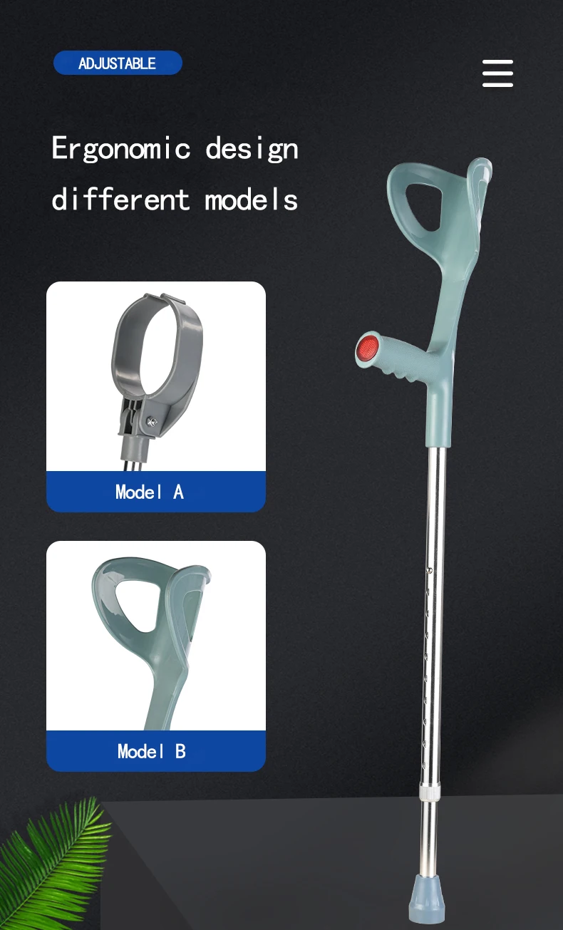 Cheap Price Adjustable Disabled Aluminum Elbow Crutches Walking Elbow