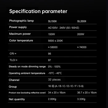 GODOX SL150W Studio Photography LED Photography Lights Frequently Illuminated Professional Photography Video Studio Lighting Kit detail image