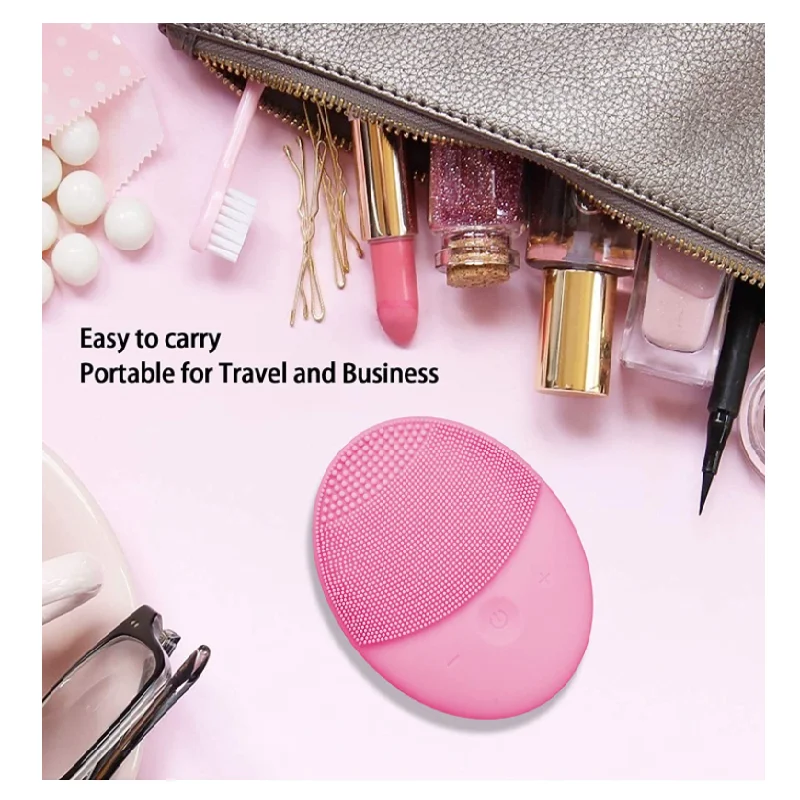 PSB rechargeable mini sonic vibrating exfoliating silicone face facial cleanser cleansing brush massager