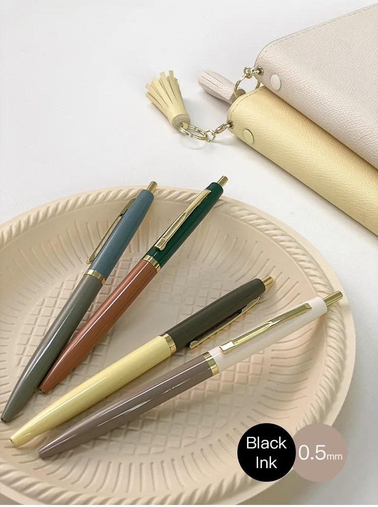 Custom Luxury Metal Gel Pens Set 12 Colors Mini Bolt Action Roller Pens 0.5mm Writing Width Cute Stationery for Girls Wholesale