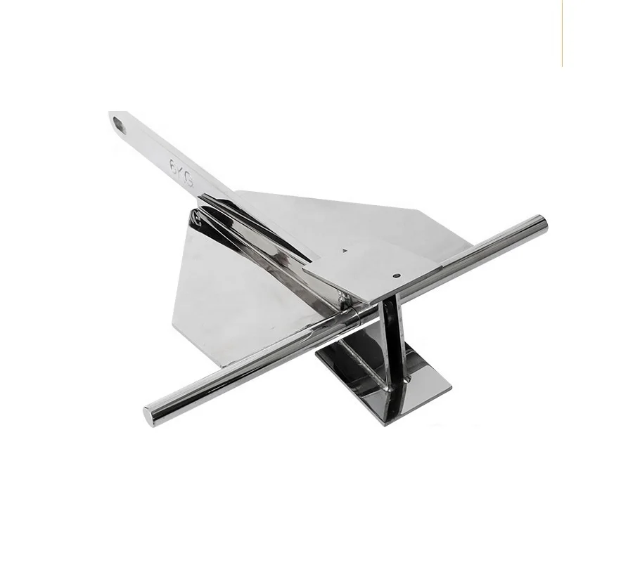 PONTTOR Danforth Ancrage Plaque Acier Galvanisé 6 Kg Pour Bateau Yacht Kayak