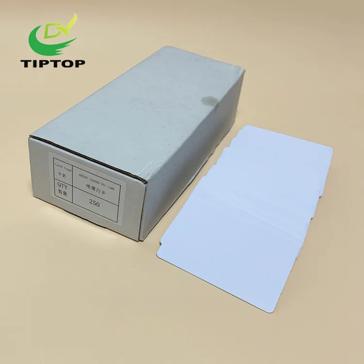 Tiptop Factory Direct Pvc Card Id Card White Sliver Gold A4 Inkjet Pvc