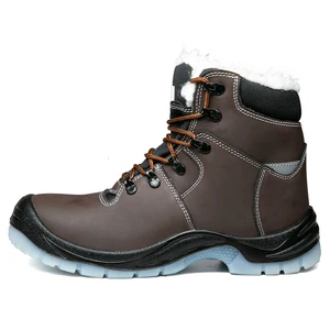 Zstep Basic Safety Shoes Low Cut Artificial Wool Lining Winter Shoes Safe and Warm Steel Toe Steel Plate