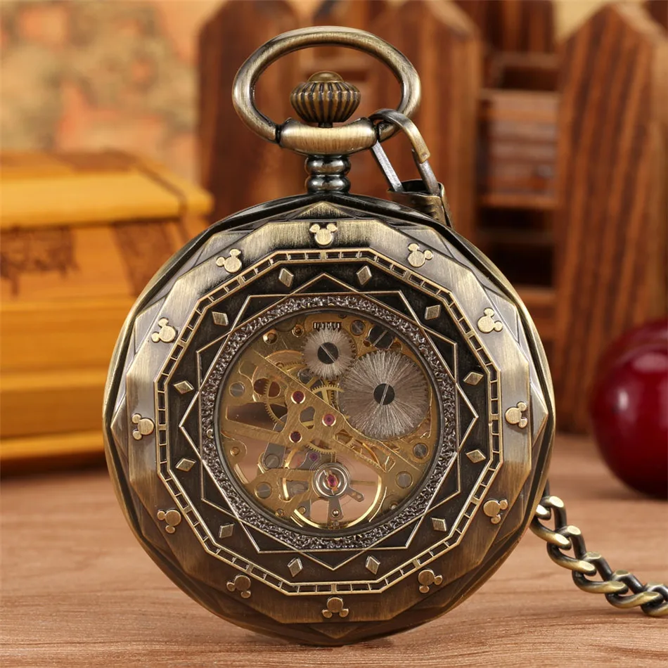 Antique Open Face Pocket Watch Manual Winding Arabic Numerals