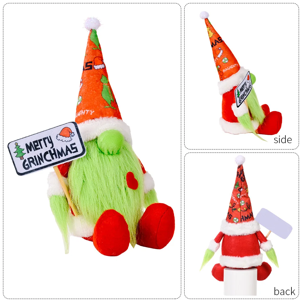Плюшевый гном Grinch, Счастливого Рождества, Санта, шведская кукла Tomte, гномы для рождественских украшений, декор для вечеринки, стола