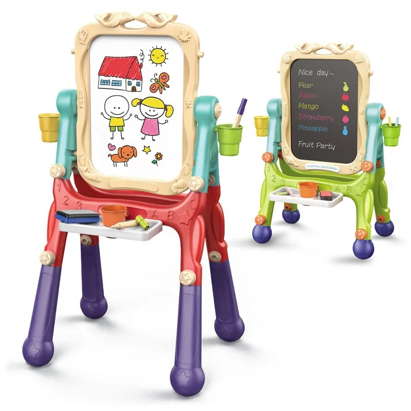 Kids Standing Writing Boards Painting Board Adjustable Kids Educational