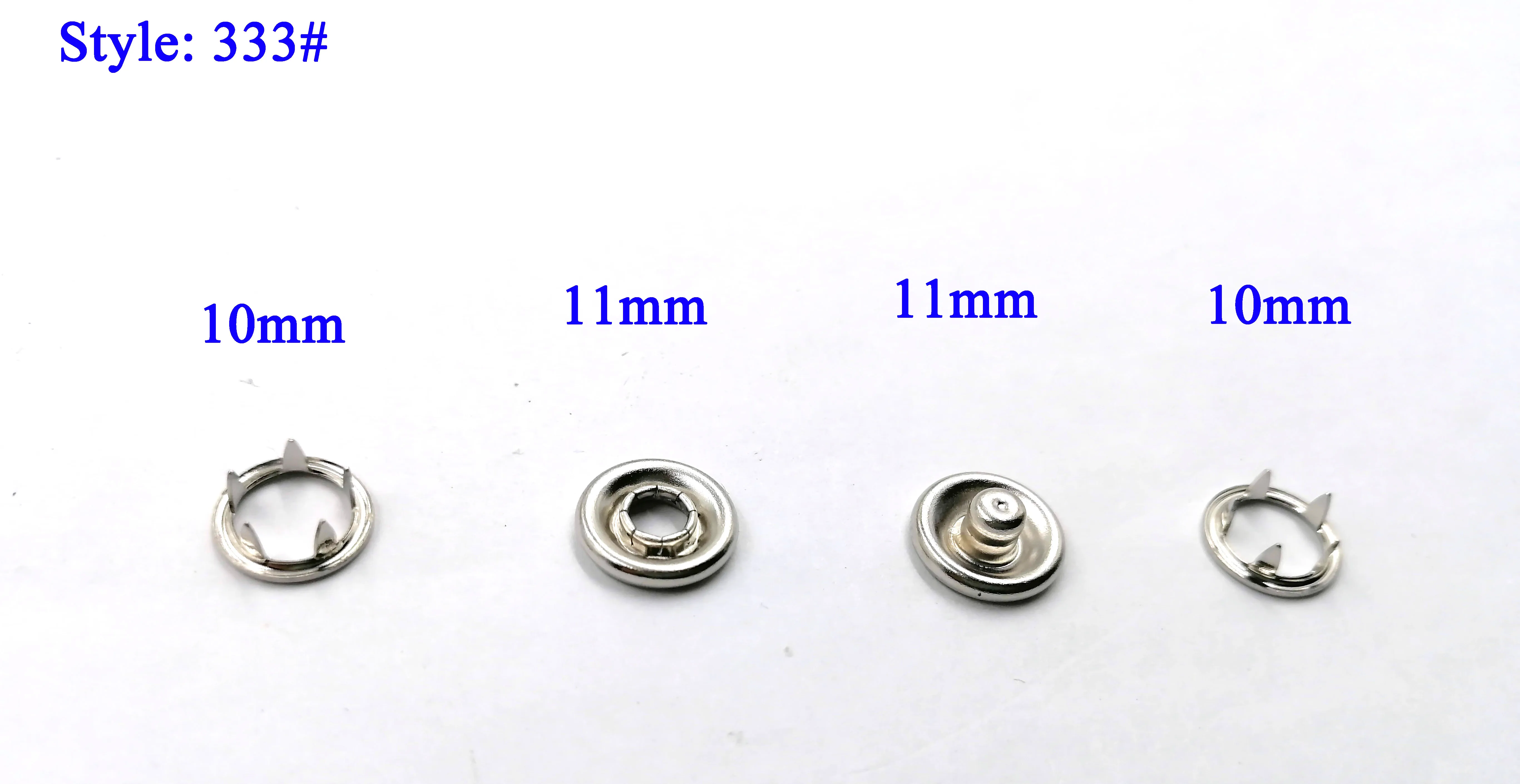 Factory Brass No Sew Snaps Fasteners Parts Press Studs Open Ring Metal  Prong Snap Button for Clothing