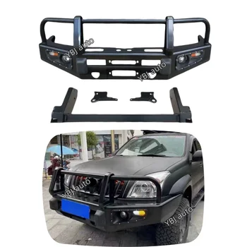 YBJ Car Accessories 4X4 Steel Front Bumper Bull Bar for Prado LC120 FJ120 2003-2009 with light GRJ120 Modified BULL BAR