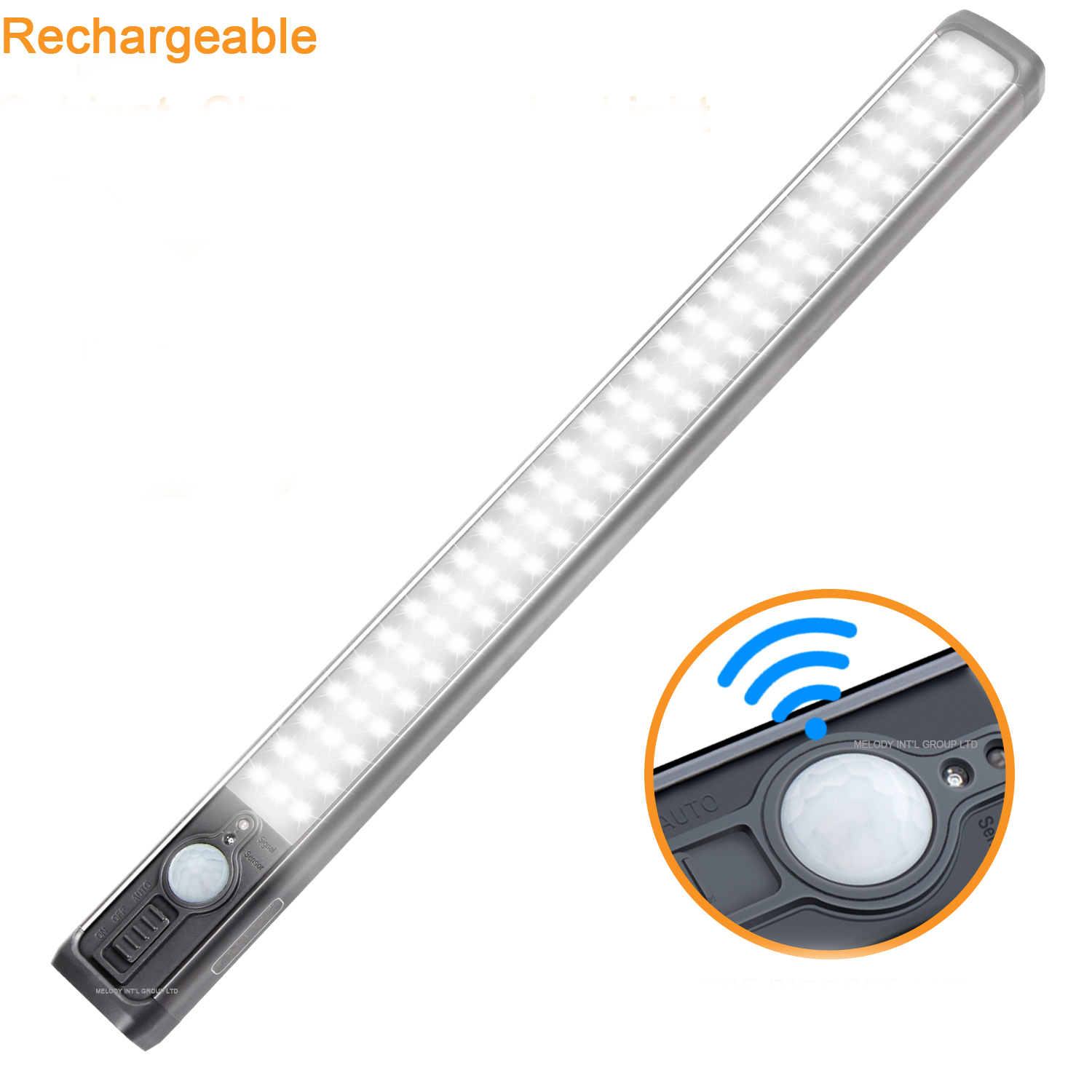 Перезаряжаемый светодиодный светильник для шкафа, светодиодный светильник для гардероба, шкаф, стол, кухонная лампа с пассивным ИК и фотоэлектрическим датчиком