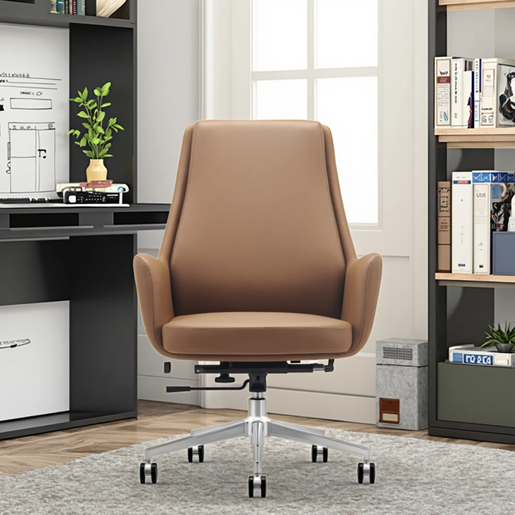 Modern Ergonomic Leather Adjustable Height Student Study Chair 2