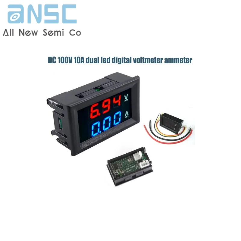 DSN-VC288 DC 100V 10A Voltmeter Ammeter Blue + Red LED Amp Dual Digital Volt Meter Gauge Voltage Current Home Use Tool