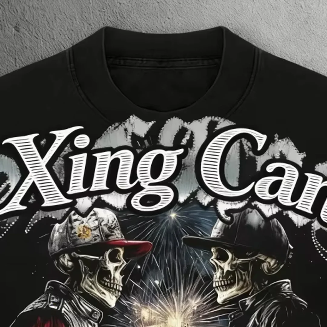 product mens custom 100 cotton vintage crew neck t shirt retro street style heavyweight dtg direct to garment printing solid color-4