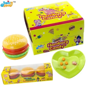 Hot-Selling Hamburger Shaped Gummy Soft Candy With Popping Candy