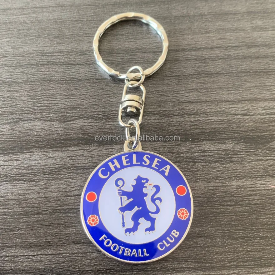 Wholesale Football Club Keychain Keyring Metal Luxury Enamel Football ...