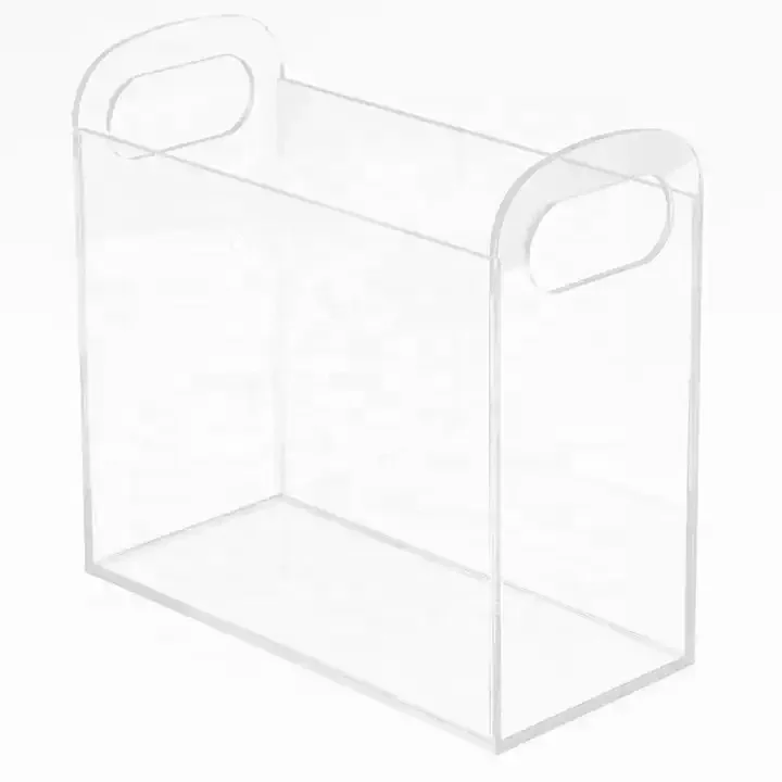 Custom Modern Slim Acrylic Container Organizer Storage Box Hanging File