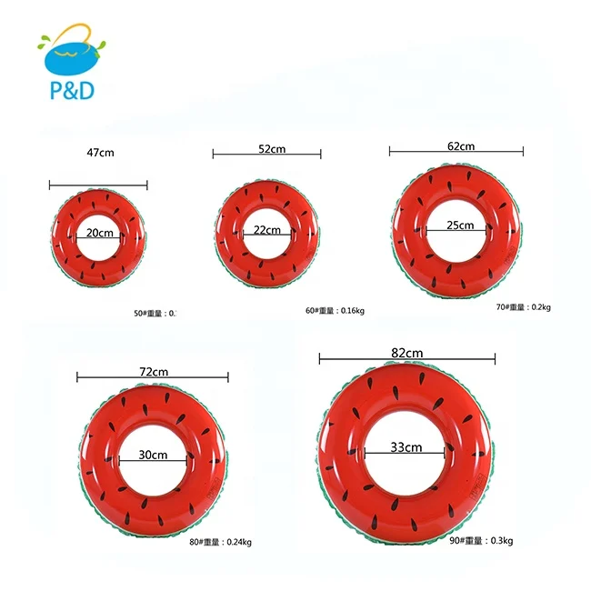 Customized Summer Party Fruit-Inspired PVC Inflatable Swimming Rings Water Ring Pool Float Tube for Kids and Adults