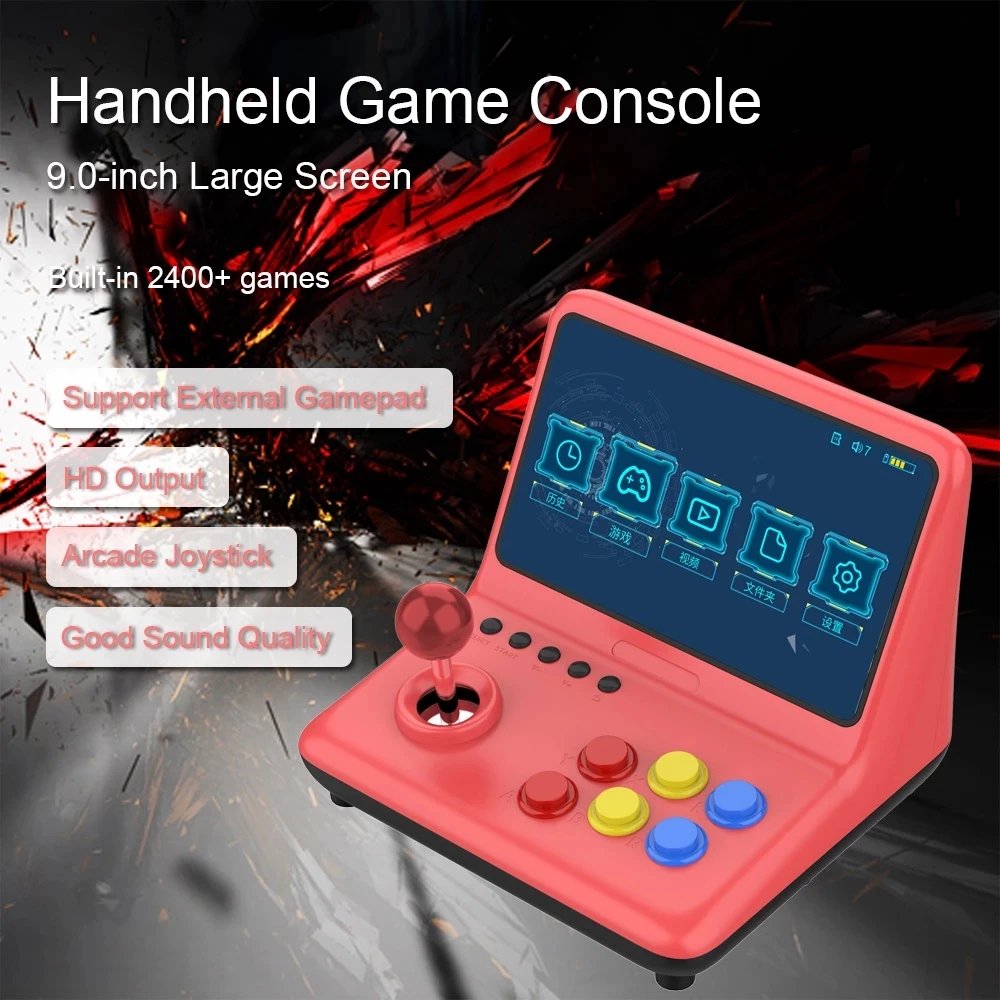 Console Arcade Rétro Generic - 28 000 Jeux - LED Colorées - Joysticks Ovales - HDMI/VGA