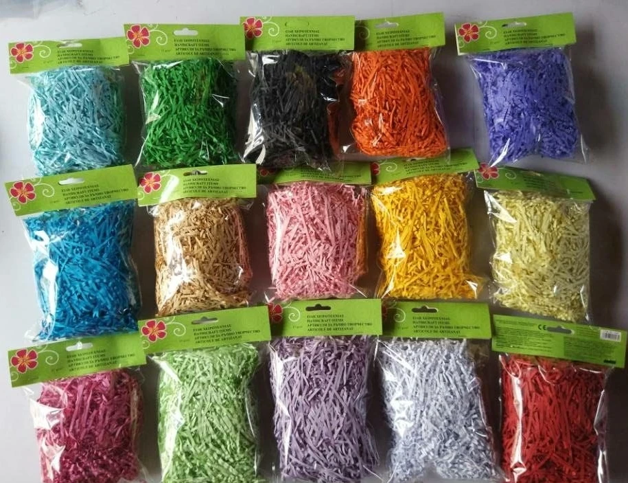 Wholesale Crinkle Cut Paper Shred Filler Shredded Paper Colorful