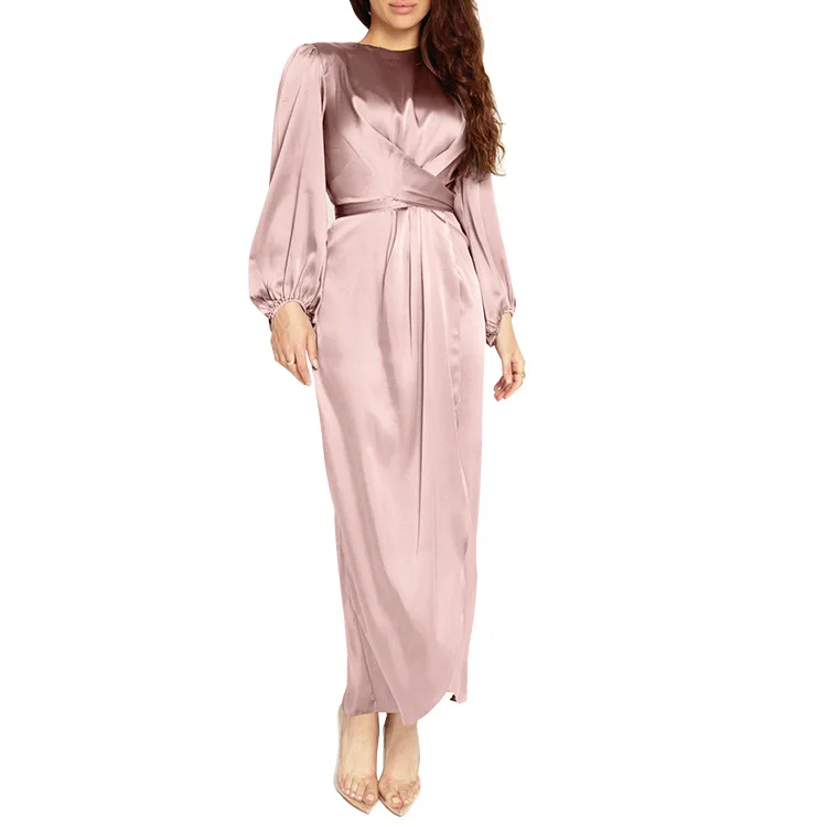 CCY Latest Arabic Abaya Designs 2024 Dubai Sexy Casual Elegante Abaya Supplier Women Satin Muslim Dress Islamic Clothing