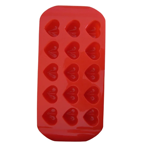 Kırmızı Gıda Kalitesi Ev Eşyası Esnek Zehirsiz BPA Free OEM ODM Silikon Buz Kalıbı