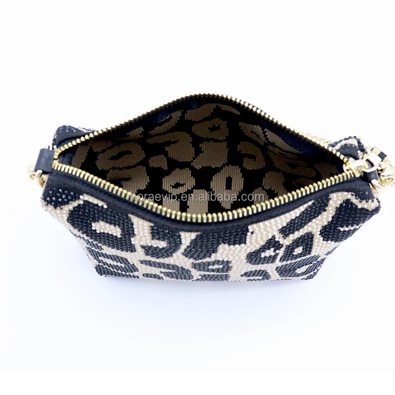 【CHRISTINE PROJECT】Shopping Bag Clutch Leopard Crystal Crossbody Bags Flyknit Rhinestone Shopping Bag