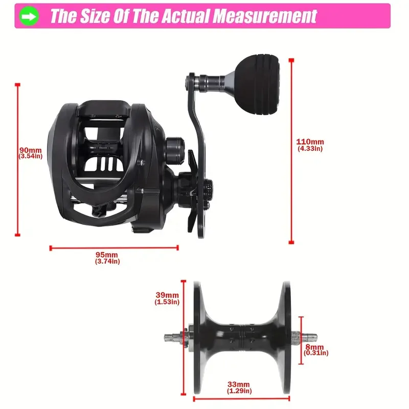 Factory Wholesale 300 Size Plastic Baitcaster Fishing Reel 17kg Max Drag River Freshwater Saltwater Low Profile Factory Wholesale 300 Size Plastic Baitcaster Fishing Reel 17kg Max Drag River Freshwater Saltwater Low Profile