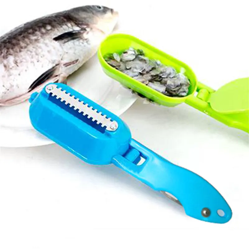 Écailleur Poisson Pro Acier Inox 304 + Éplucheur Crevettes + 2 Pinces Arêtes - Kit Complet Cuisine Poissons
