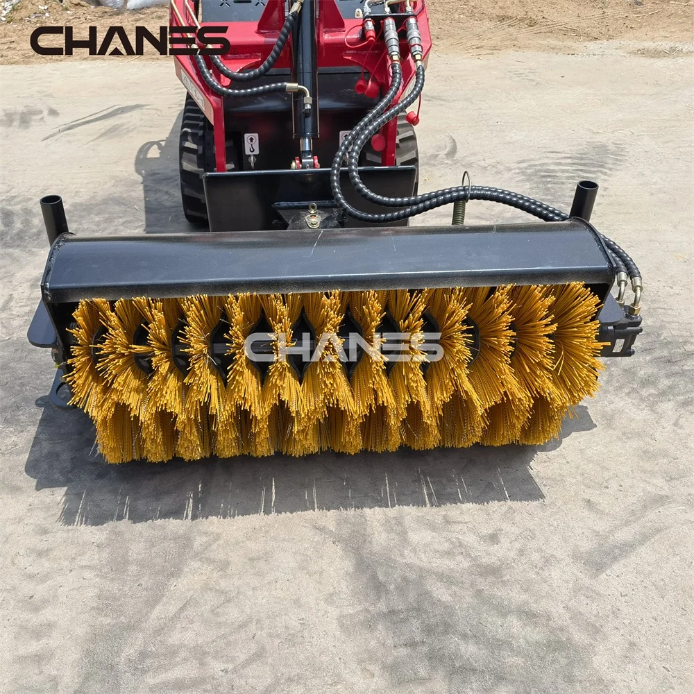 Mini Skid Steer Loader Sweeper Angle Broom Collection with Motor and Bearing Core Components on Sale Sweeping Tools