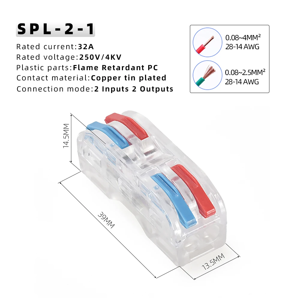 kejian direct factory wire in connectors CMK 412 wire push connector Wire terminal pin connector