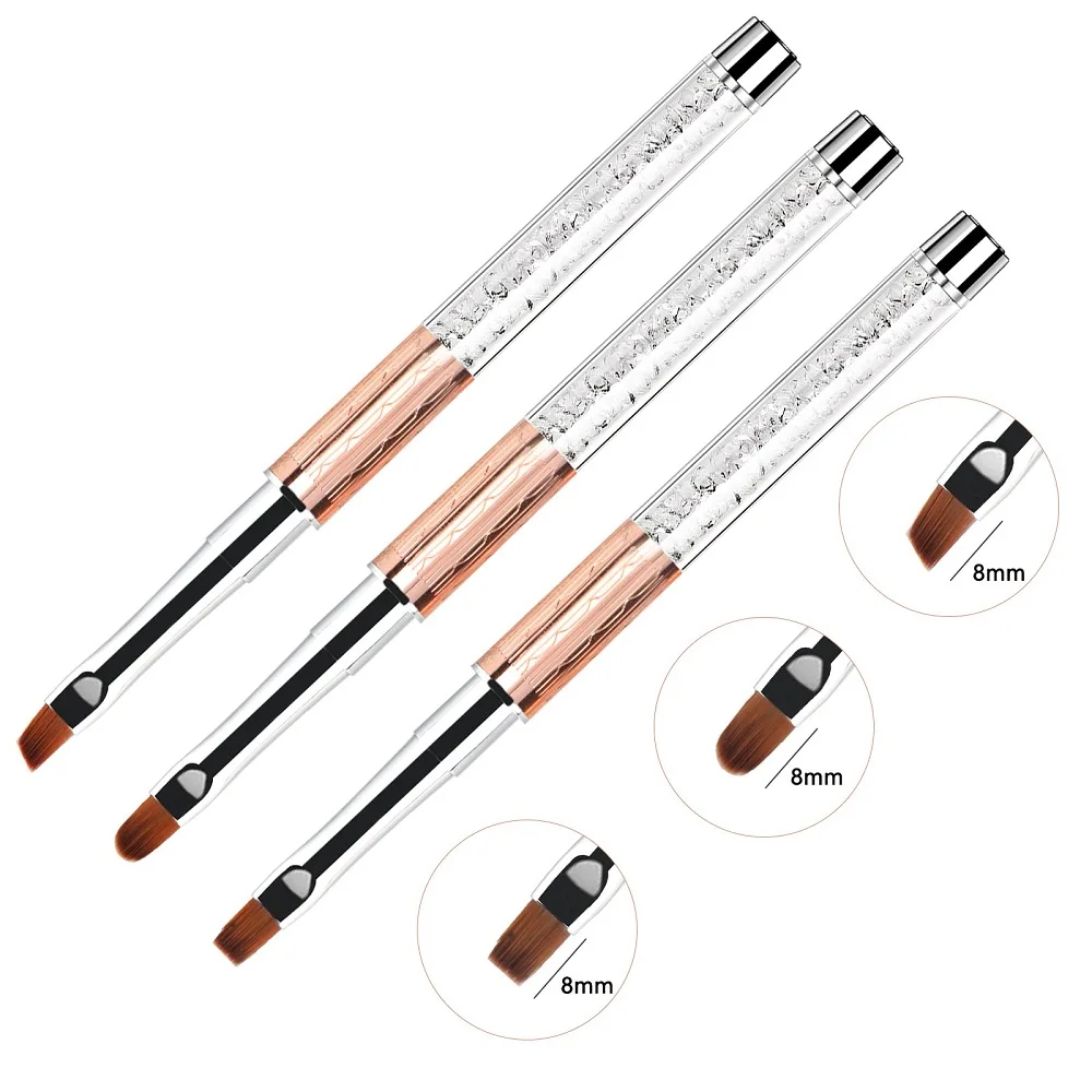 Инструмент для маникюра с индивидуальным логотипом BQAN розовое золото лайнер нейл-арта кисти наращивания геля акриловая кисть