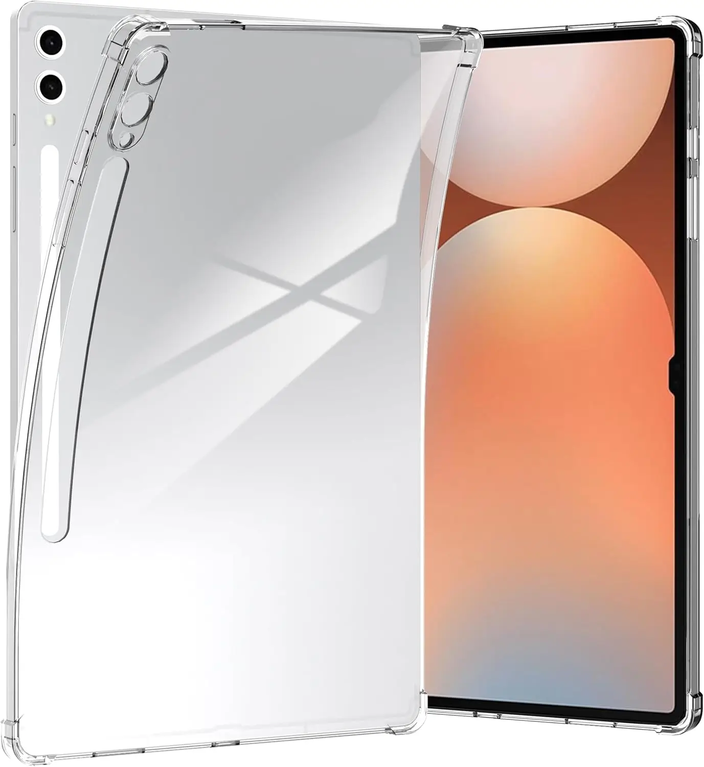 Soft TPU Clear Case for Samsung Galaxy Tab S10/S9/S8 Ultra Thin Transparent Flexible Shockproof Anti-Scratch Covers Anti Yellow