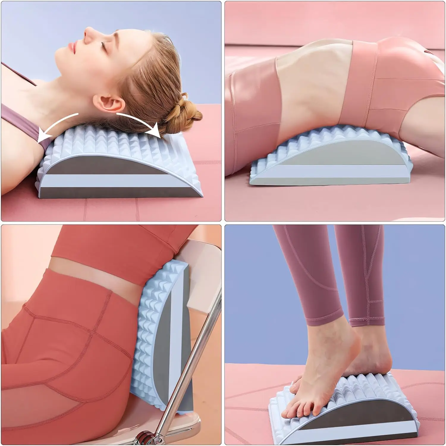 odm neck and back massager lumbar traction back and neck stretcher for back neck pain relief-6