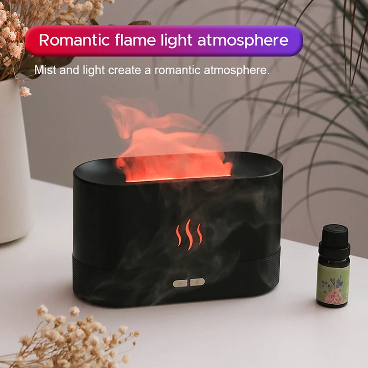 Electric Aroma Flames Air Humidifier and Essential Oil Diffuser Romantic light