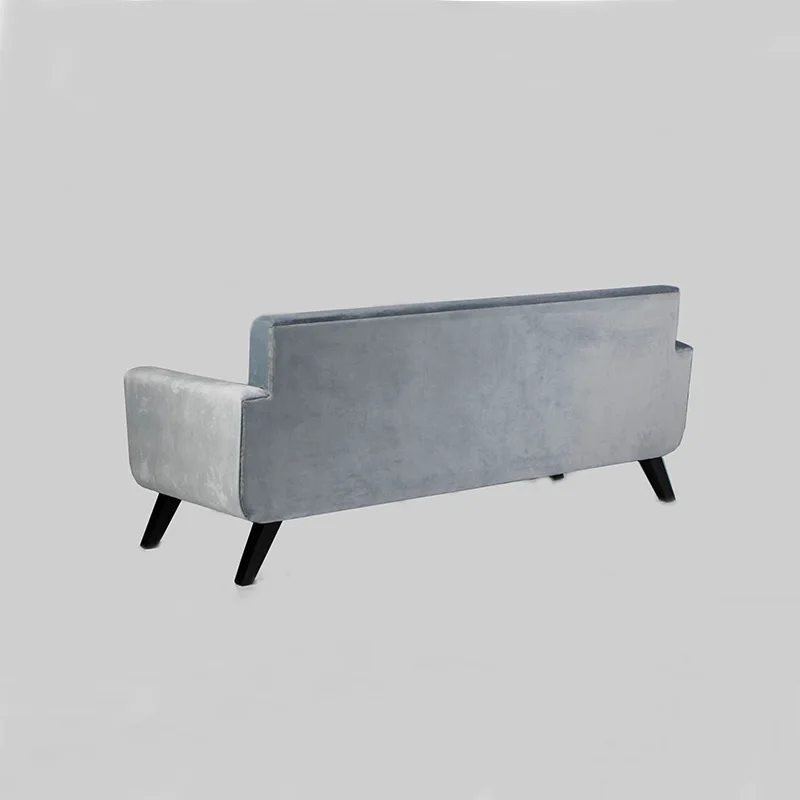 Modern Style Upholstered Button Fabric Sofa Solid Wood High Back Sofas