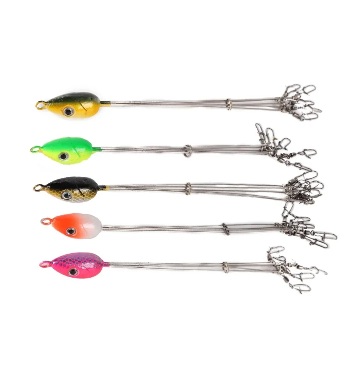 5 Arms Umbrella Artificial Fishing Lure Swimming Bait Bass Swivel Snap Connector