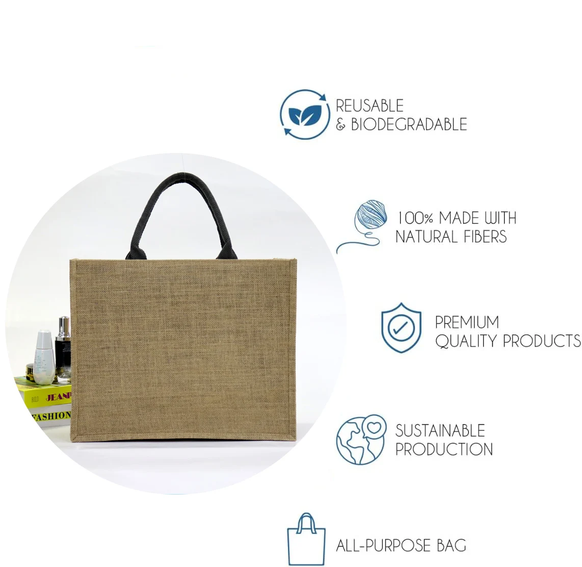 New Design Plain Jute Gunny Shopping Tote Bags Bangladesh For Sale