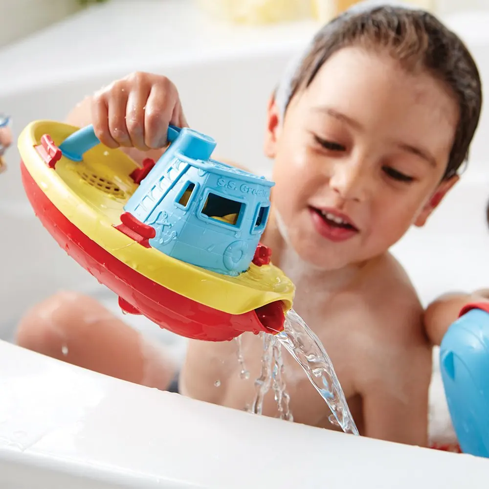 Bateaux de bain 3 pièces, ensemble de jouets plage en plastique pour enfants, voilier flottant et jouets bain pour piscine jeu d'eau en plein air, plage sable et baignoire
