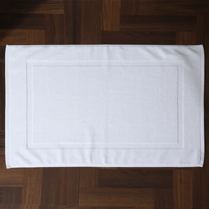 Premium Hotel Grade 100% Organic Cotton Bath Rug with Jacquard Weaving