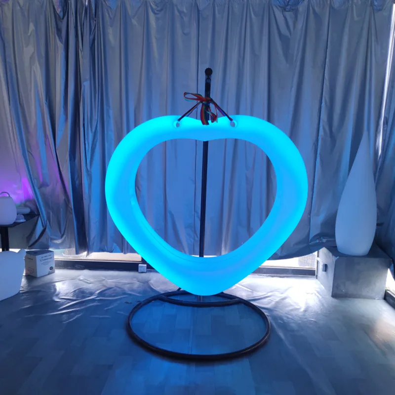 LED Glowing Swing Chair for Adults Kids, RGB 16 Colors Changing Outdoor Patio Swing with Remote Control IP65 Waterproof