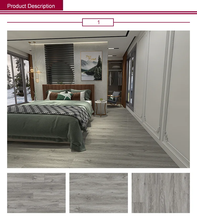 Indoor Vinyl Roll Heat Resistant Flooring Self Adhesive PVC Vinyl  Flooring Covering