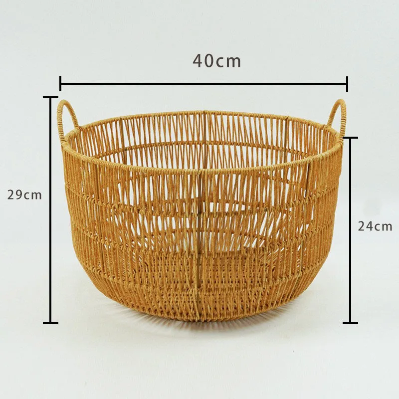 Home Deco Custom Handmade Wicker Natural Trays Craft Rattan Basket Toy