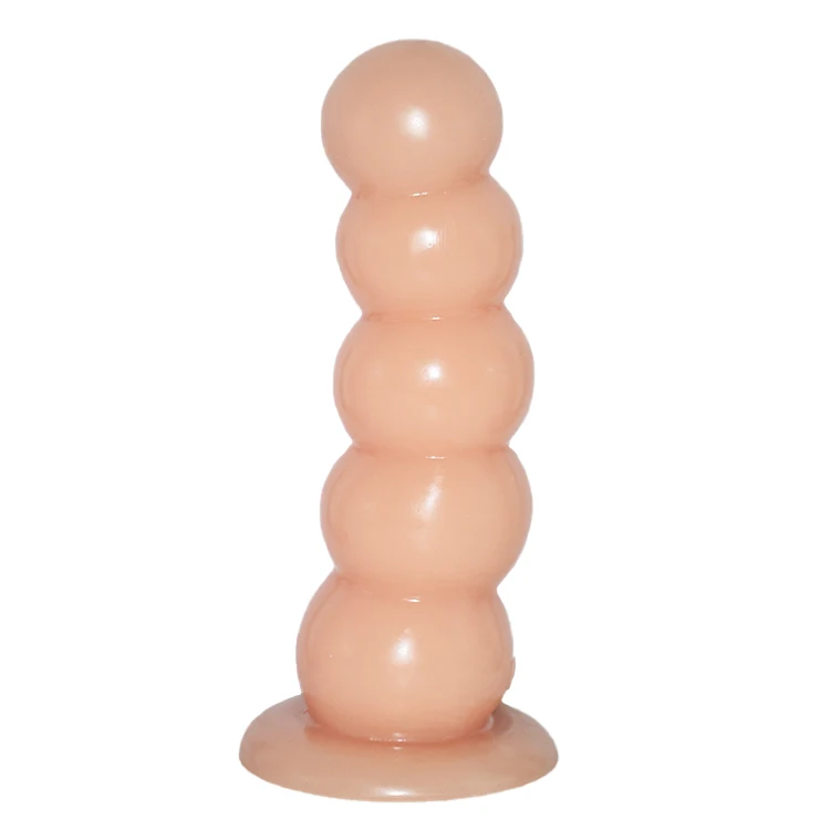 7.8" Total 7.3" Insertable Big Anal Toys Dia 2.2" Round Ball Shaped Butt Plug Graduated Five Beads Ripple Ribbed Anal Bead Dildo