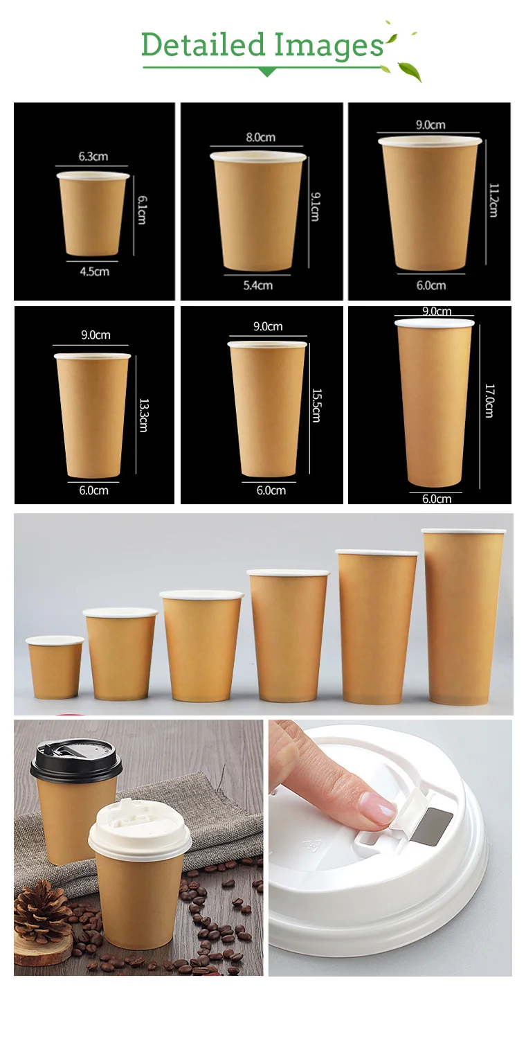 Wholesale Custom Print Logo Disposable Biodegradable 6oz 12oz Single ...