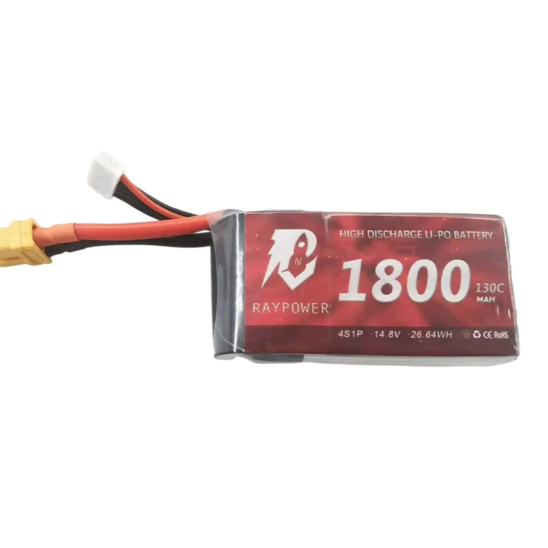 Rechargeable Battery 14.8v 1800mah 4s1p 130c Remote Control Lipo Rc Airplane Toy Battery Pack
