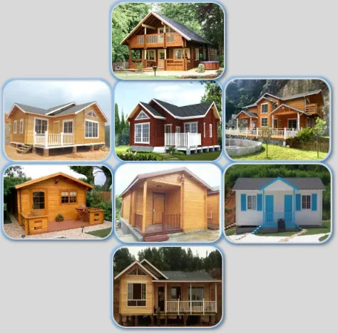 OEM/ODM Modular Homes Prefabricated Houses Modern Design Prefab Luxury Wooden Structure Bungalow for Living
