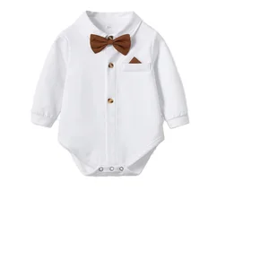 DEYI Super Cute Cotton Worsted Fabric Jumpsuit Infants Casual Baby Boy Outfits Solid Pattern Winter Season Crawling Clothes