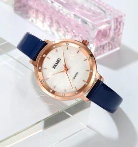 Skmei 2170 Business Luxury Women's Quartz Watch Genuine Leather Band 30M Water Resistant Zinc Alloy Case Simple Design Low MOQ
